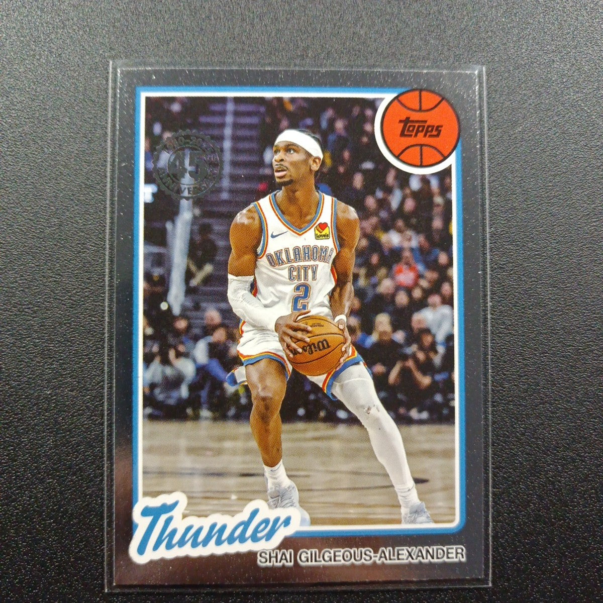 2025-26 Topps Basketball Card Shai Gilgeous Silver Foil 45th Anniversary