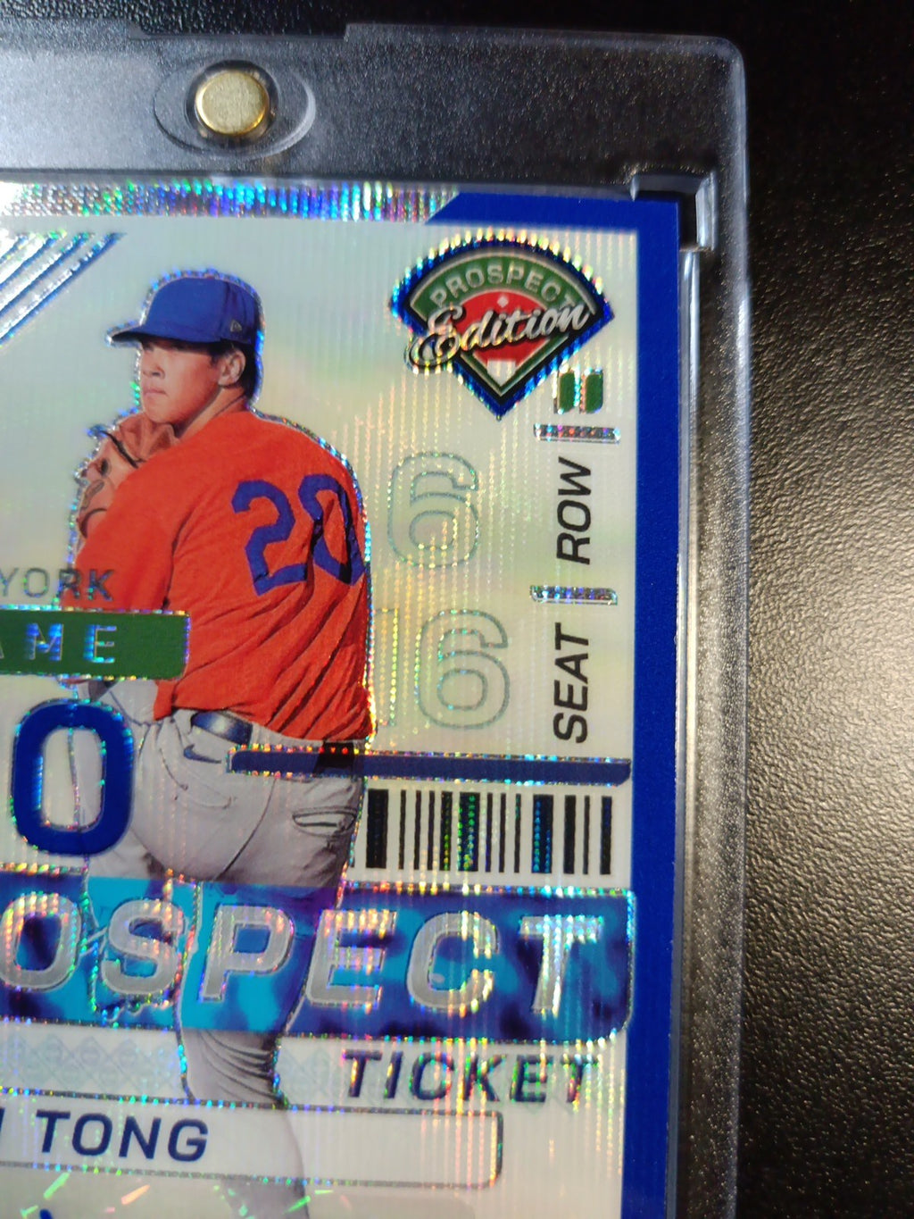 Jonah Tong # /75 Prospect Autograph Linticular Blue Prizm Rare Baseball Card 