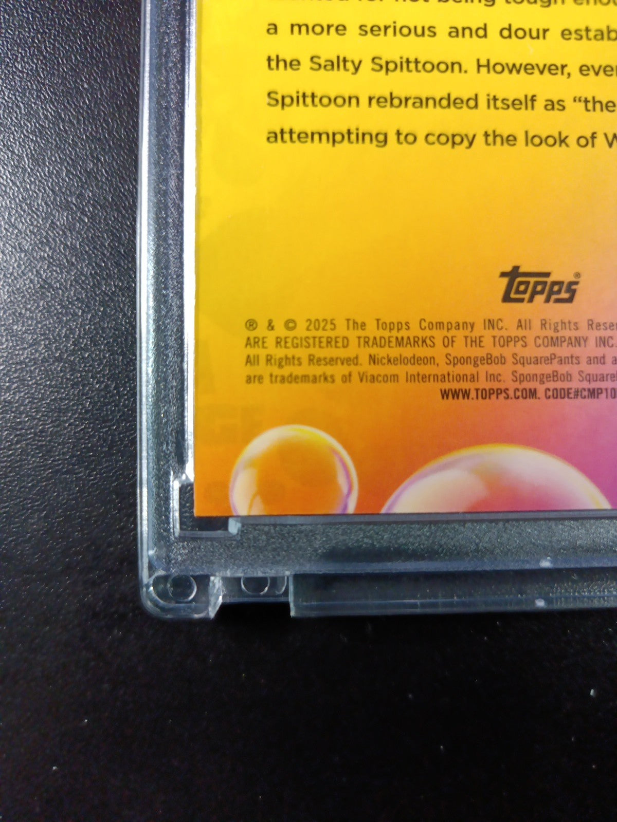 SpongeBob # 105/175 Silver Wave Refractor Weenie Hut Jr's Card Topps Chrome /175