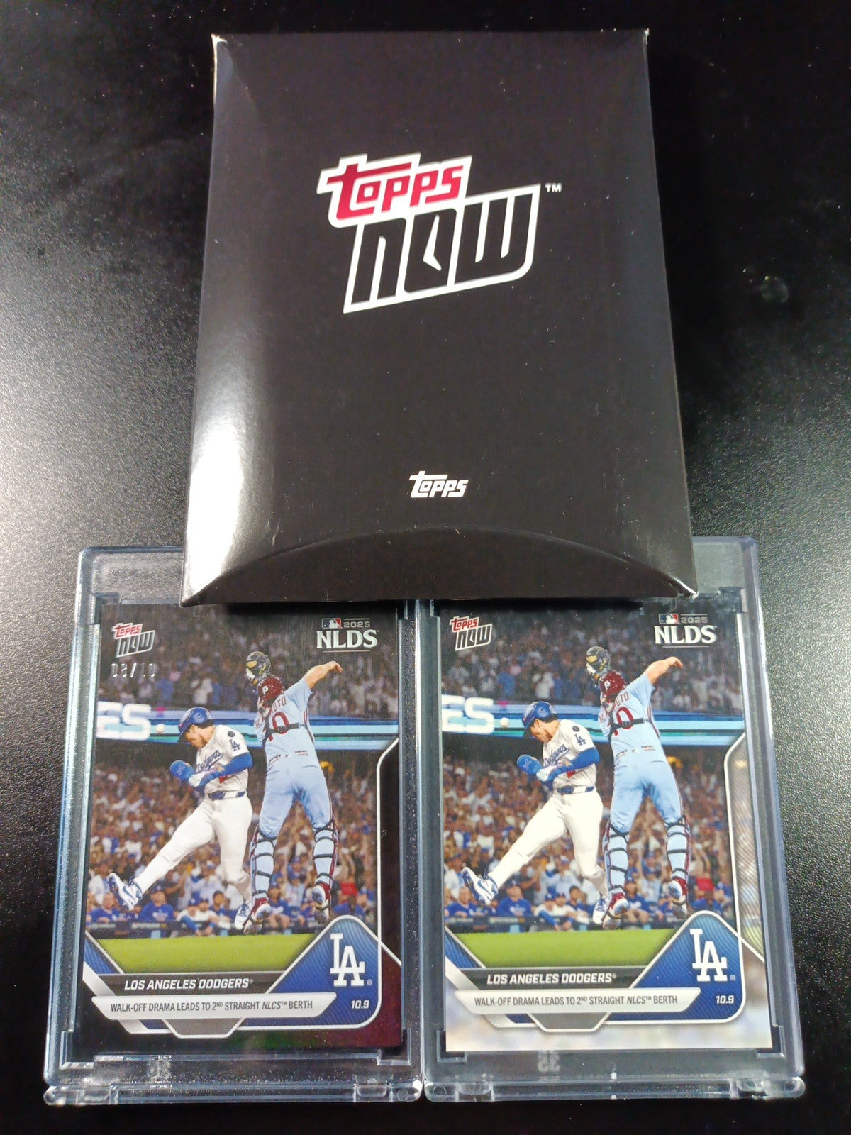 # /10 Black Foil Topps NOW 847 Dodgers MLB World Series Case Hit Baseball Card