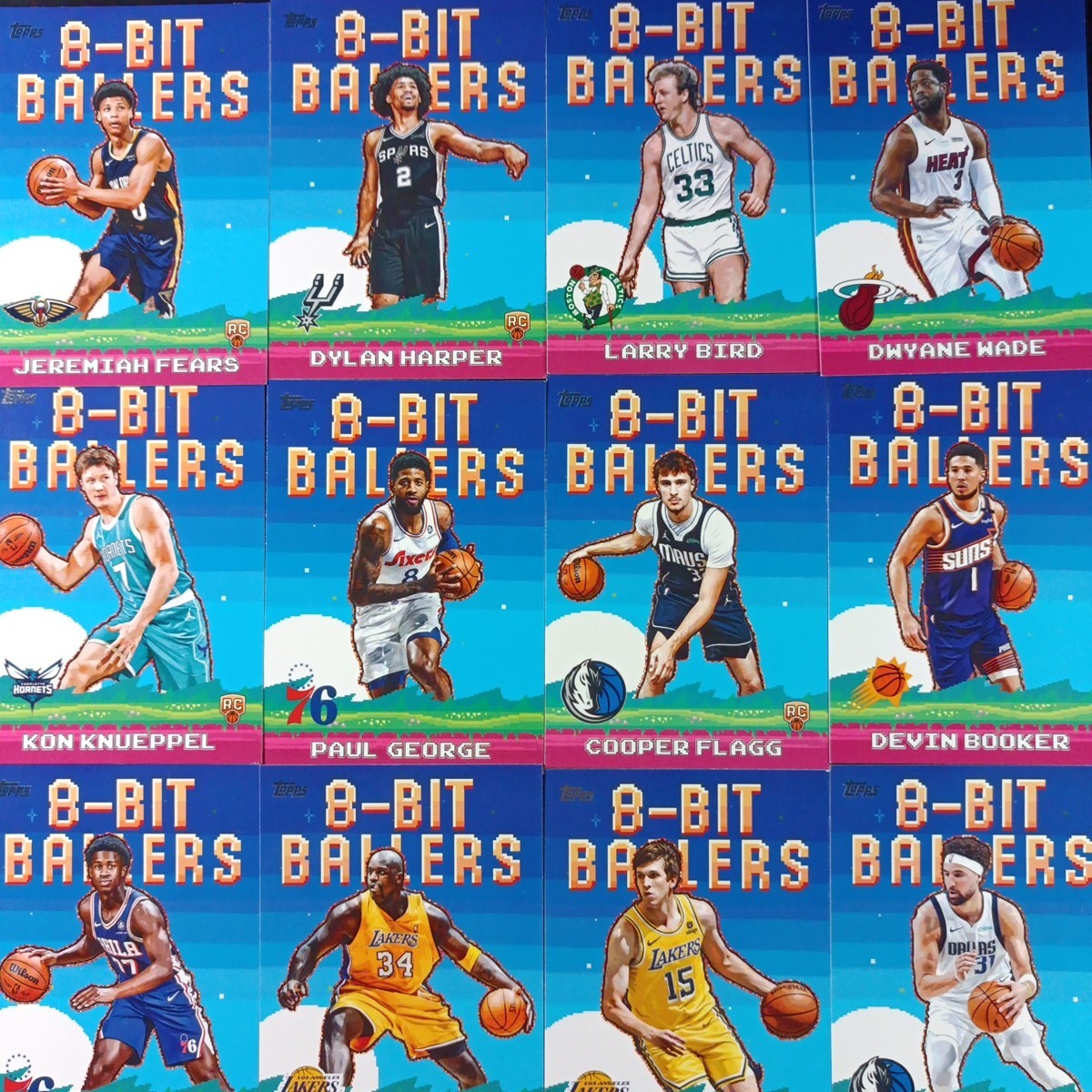 8 Bit Ballers 2025-26 Topps Basketball NBA Pick Your Card Set Builder Rookies
