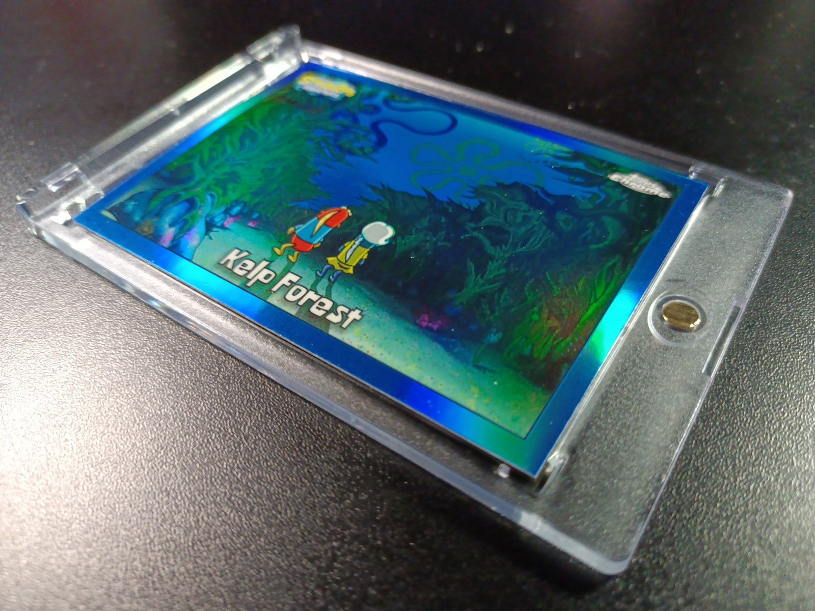 SpongeBob 44/150 Kelp Forest Bikini Bottom Blue Refractor Card Topps Chrome /150