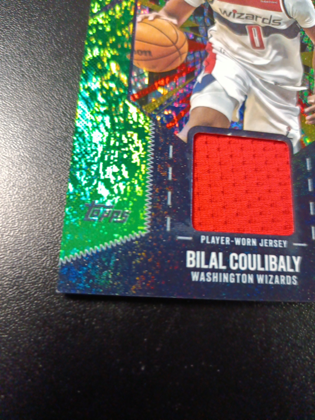 /99 Topps Basketball 2025-26 Card Bilal Coulibaly Jersey Patch Relic Green Prizm