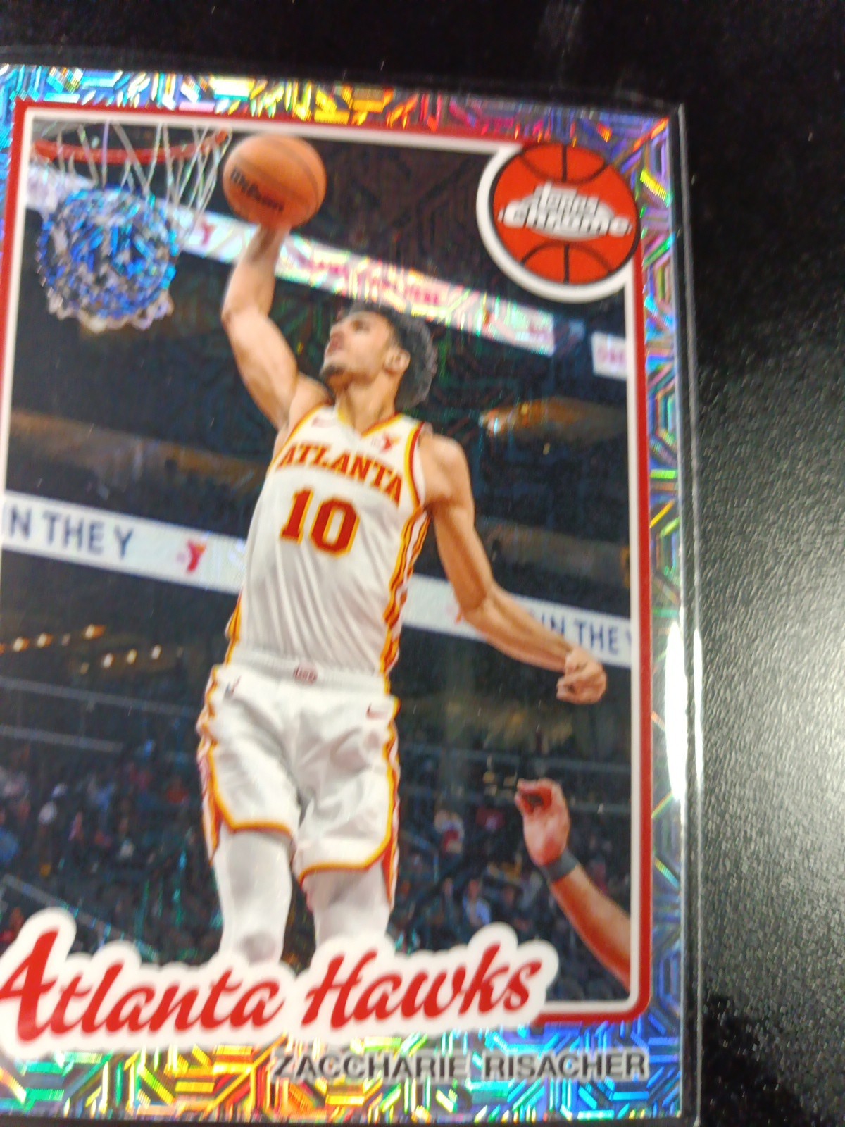 Mojo Refractor Zaccharie Risracher 45th Anniversary Card 25-26 Topps Basketball