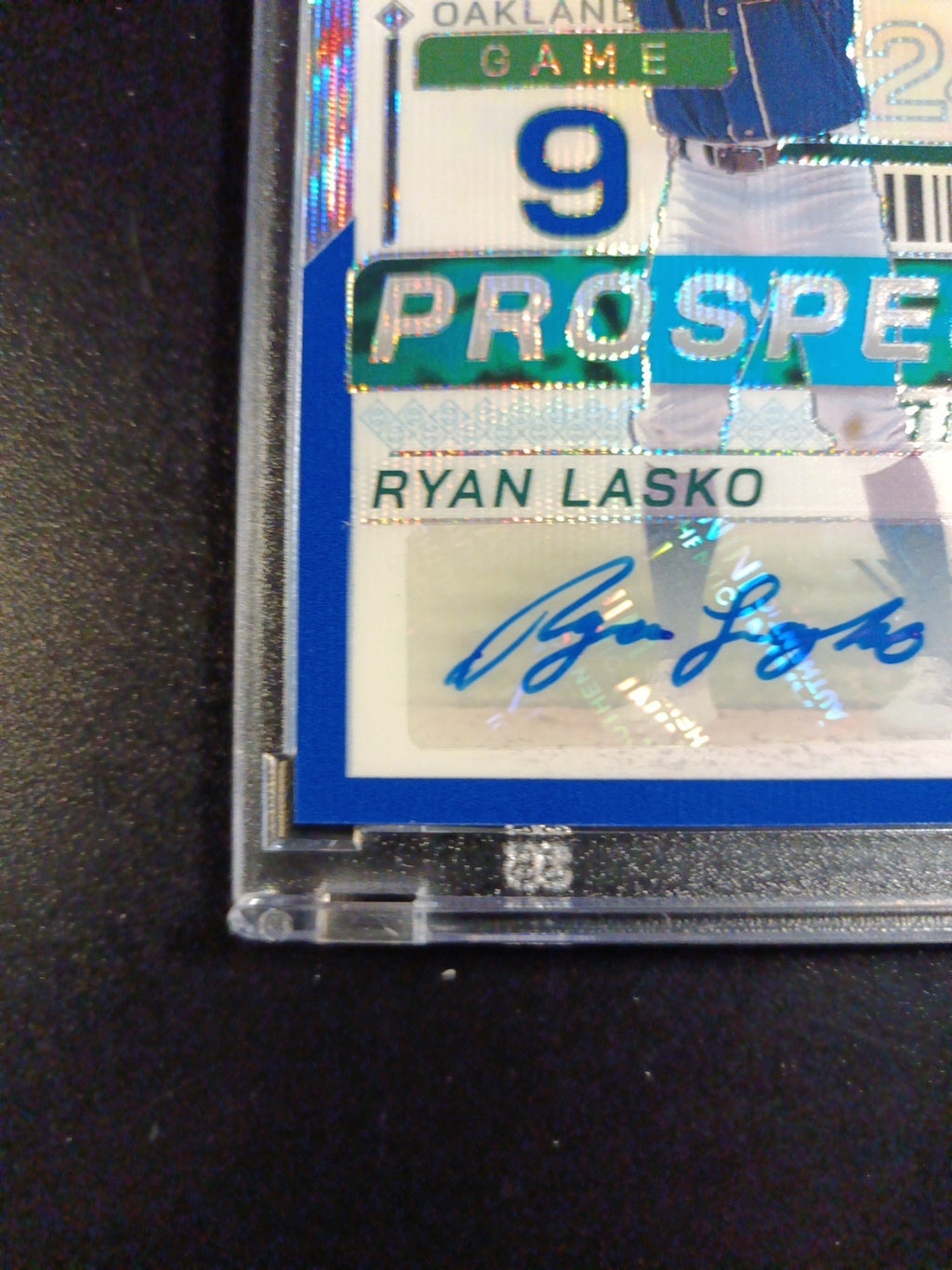 /75 Autograph Ryan Lasko Athletics Rookie Wave Prizm Baseball Card 