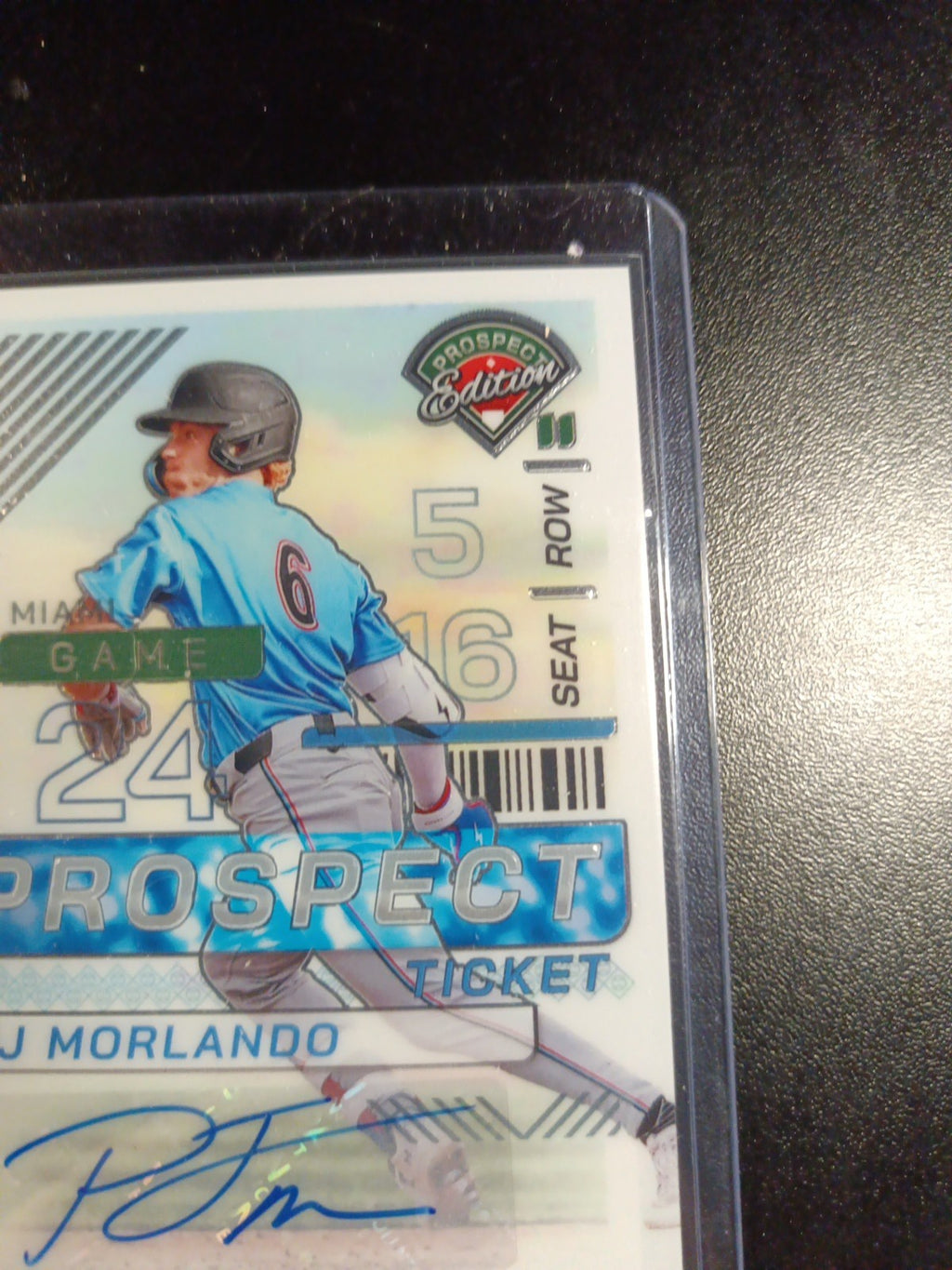 Autograph PJ Morlando Miami Marlins Rookie Baseball Card Panini Prospects 2024