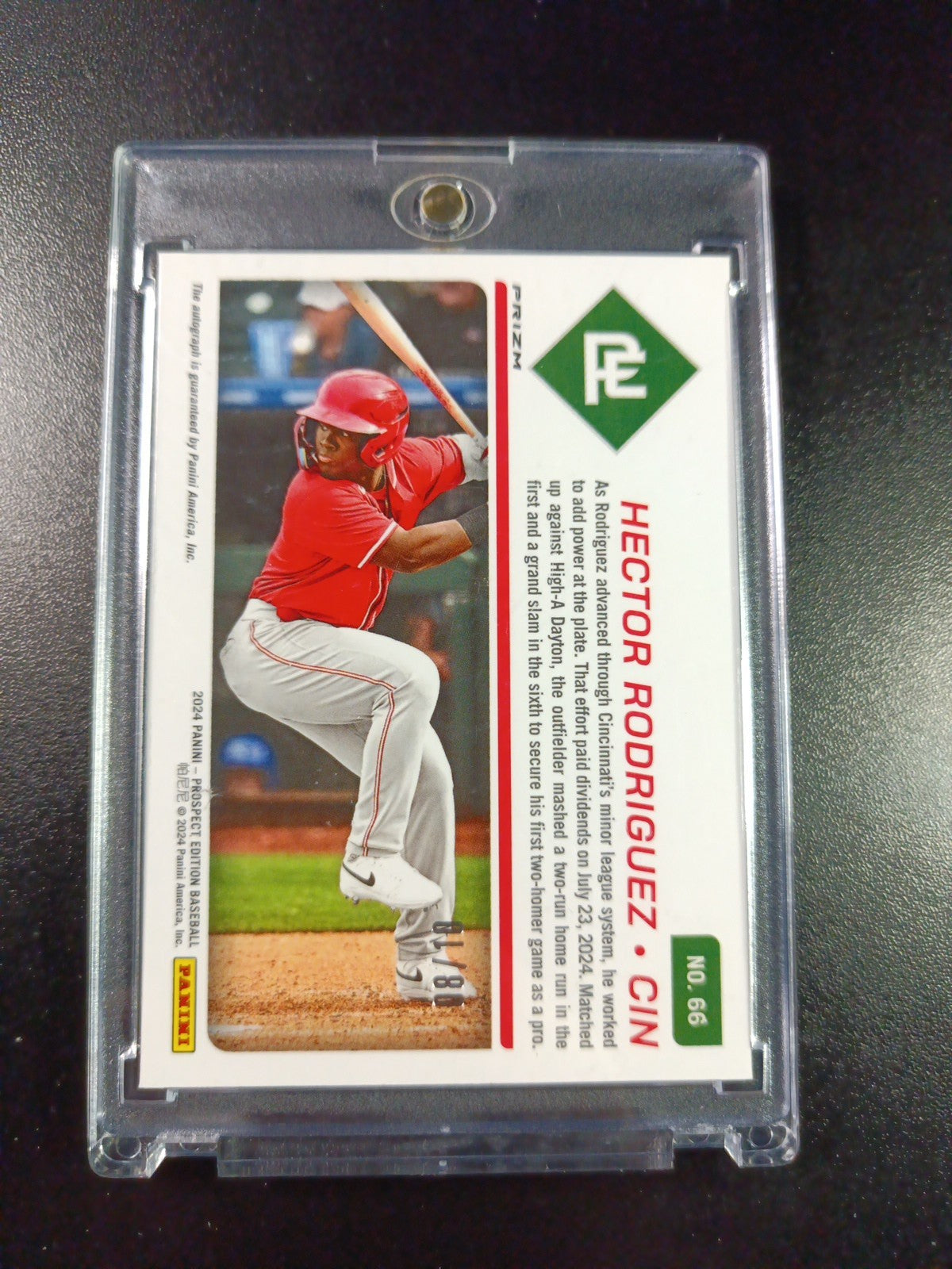 # /10 Gold Prizm Autograph  Hector Rodriguez Rookie Prospect Baseball Card