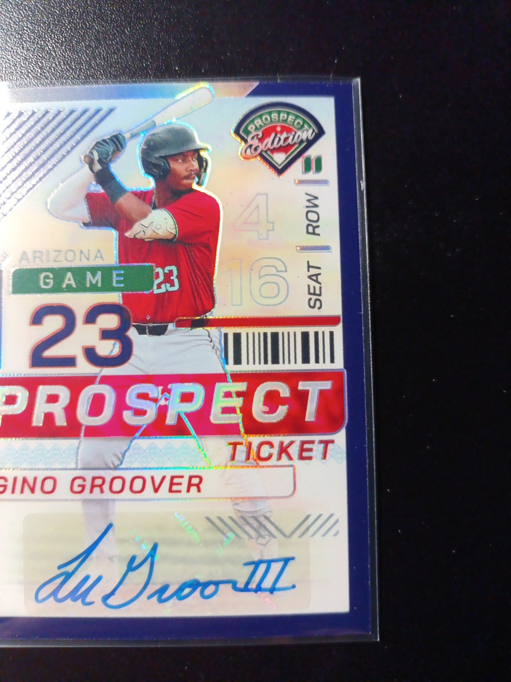 # /125 Prizm Autograph Gino Groover Panini Prospect Rookie Baseball Card 2024