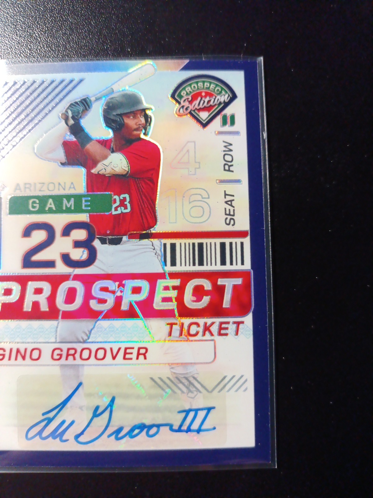 # /125 Prizm Autograph Gino Groover Panini Prospect Rookie Baseball Card 2024