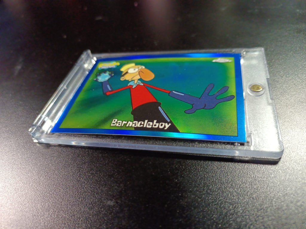SpongeBob 130/150 Barnacleboy Mermaid Man Blue Refractor Card Topps Chrome /150