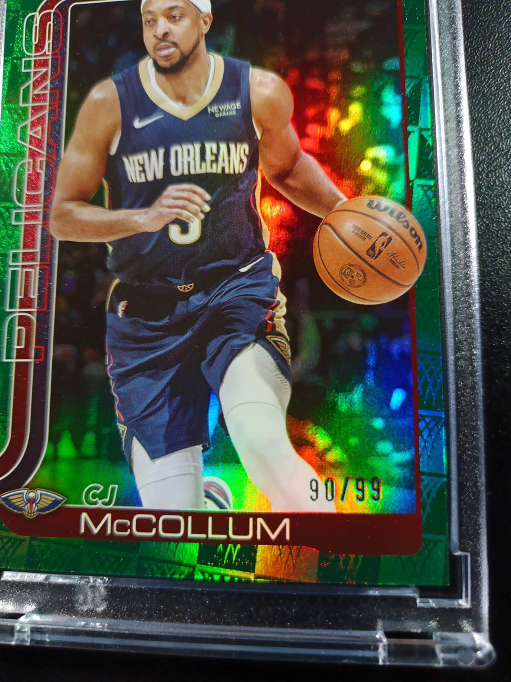 /99 Aj McCollum Season Tip Off Green Logofractor Card 2025-26 Topps Basketball