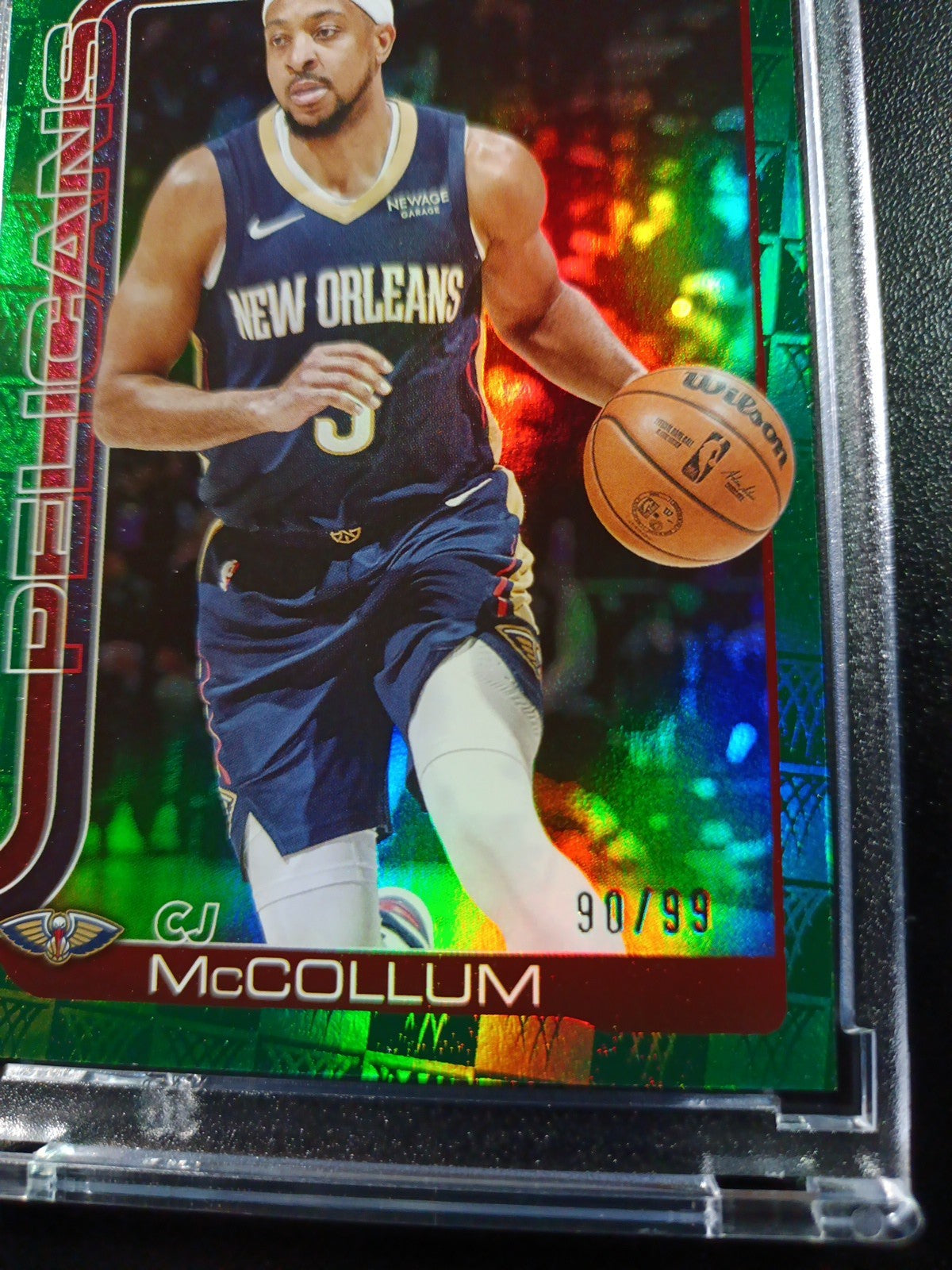 /99 Aj McCollum Season Tip Off Green Logofractor Card 2025-26 Topps Basketball