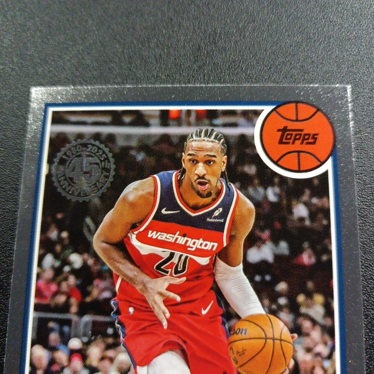 2025-26 Topps Basketball Card Alex Sarr Silver Foil 45th Anniversary
