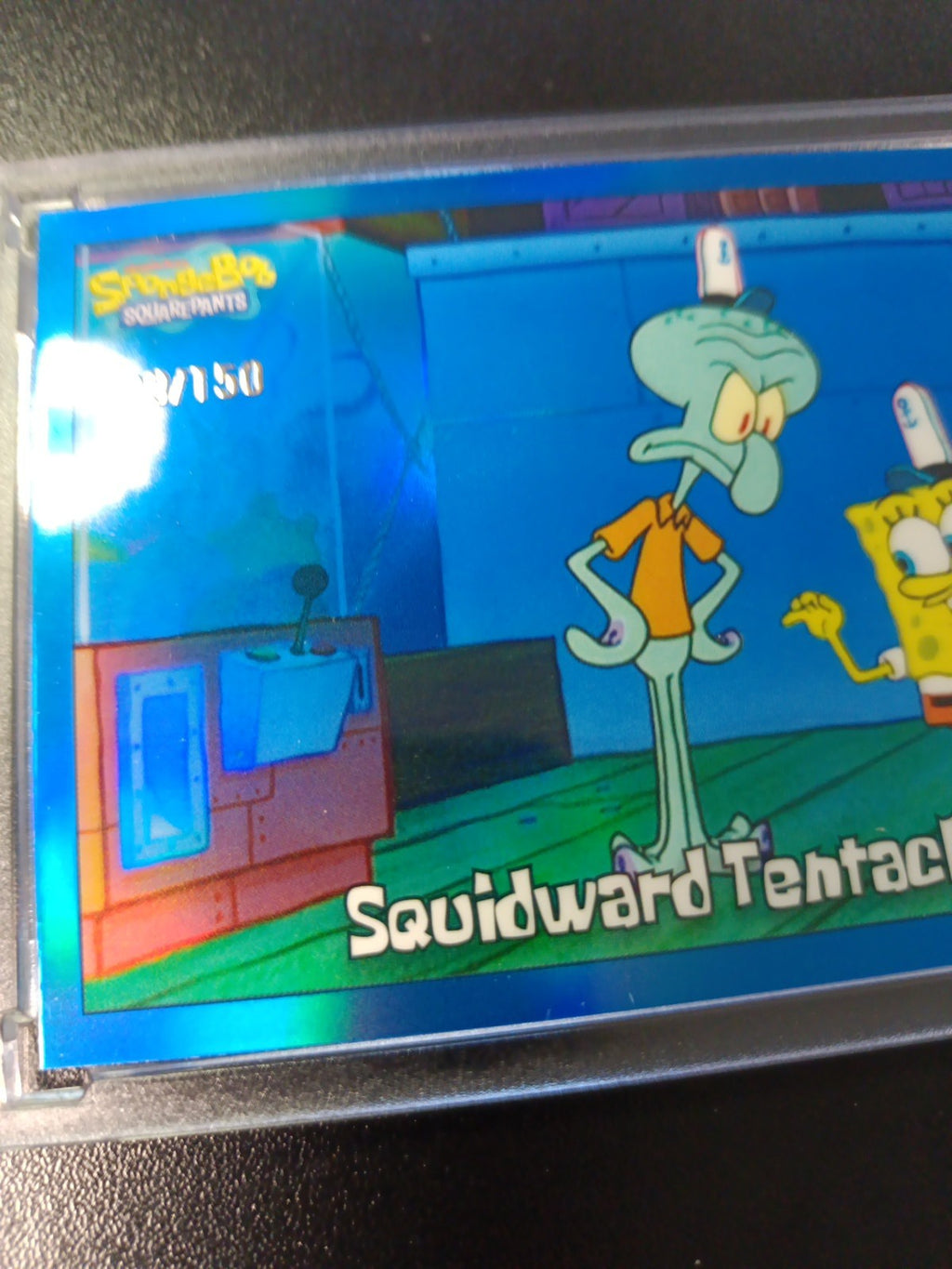 SpongeBob /150 Blue Refractor Squidward Tentacles Krusty Krab Topps 2025 Card