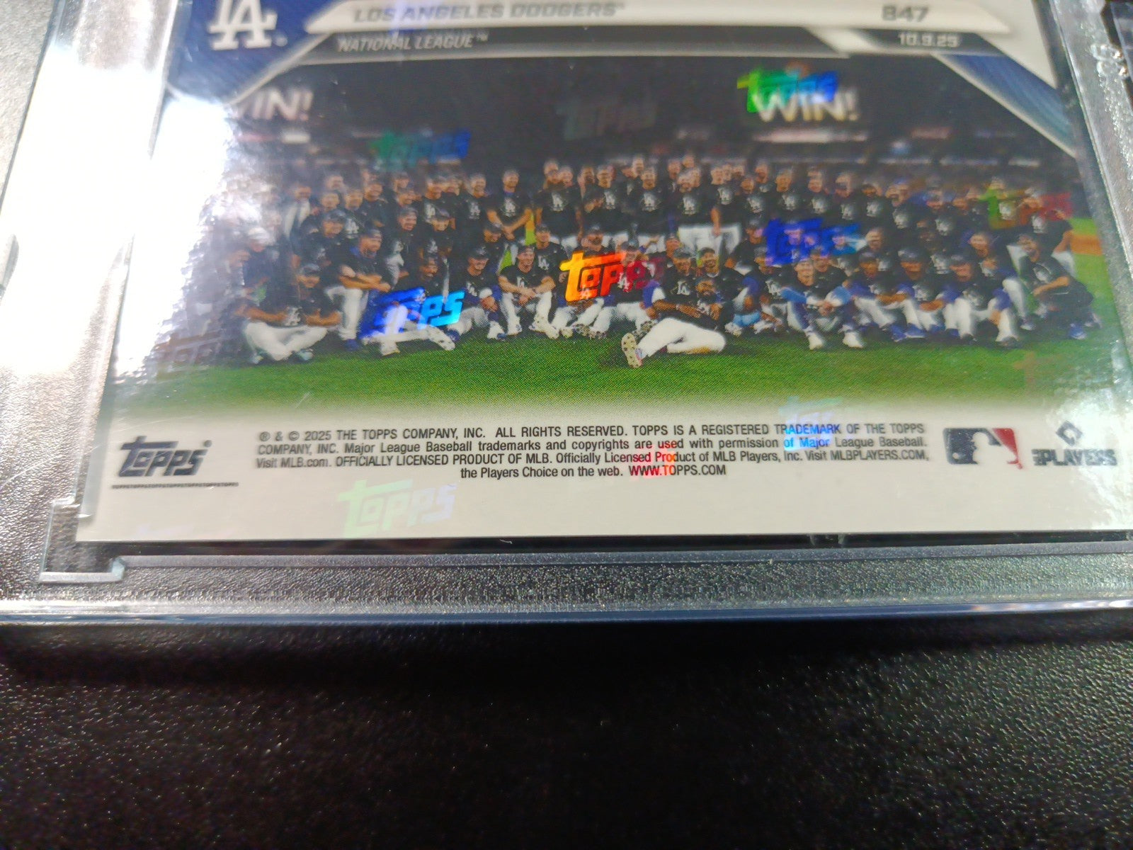 4/50 Gold Foil Topps NOW 847 Dodgers To World Series Case Hit MLB Baseball Card