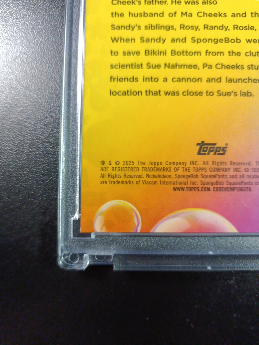 SpongeBob 49/175 Silver Wave Refractor Pa Cheeks Sandy Topps Chrome Card /175