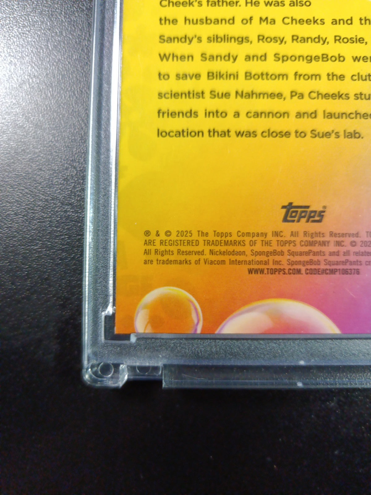 SpongeBob 49/175 Silver Wave Refractor Pa Cheeks Sandy Topps Chrome Card /175