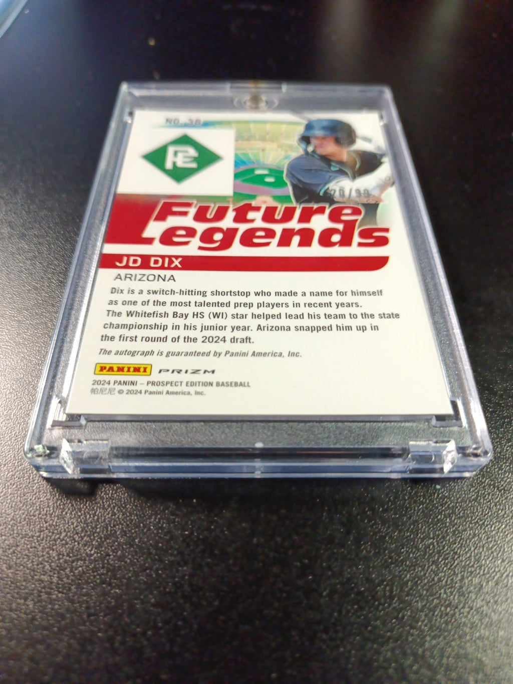 # /99 Rookie On Card Autograph JD Dix Prospect Rare Baseball Card Diamondbacks