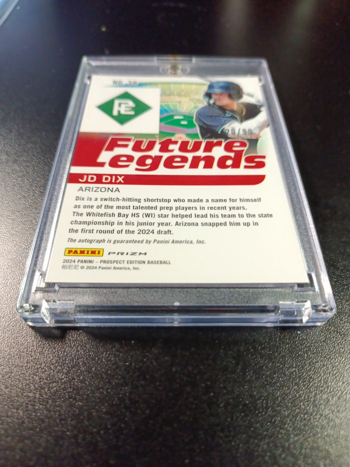 # /99 Rookie On Card Autograph JD Dix Prospect Rare Baseball Card Diamondbacks