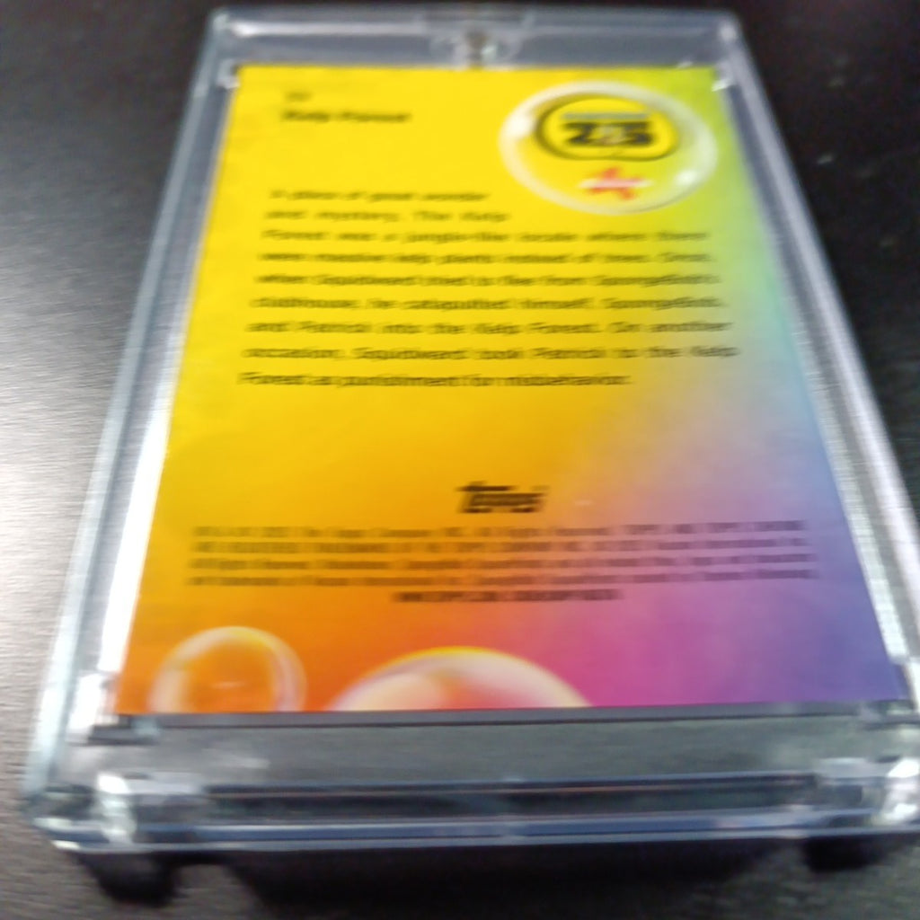 SpongeBob 44/150 Kelp Forest Bikini Bottom Blue Refractor Card Topps Chrome /150