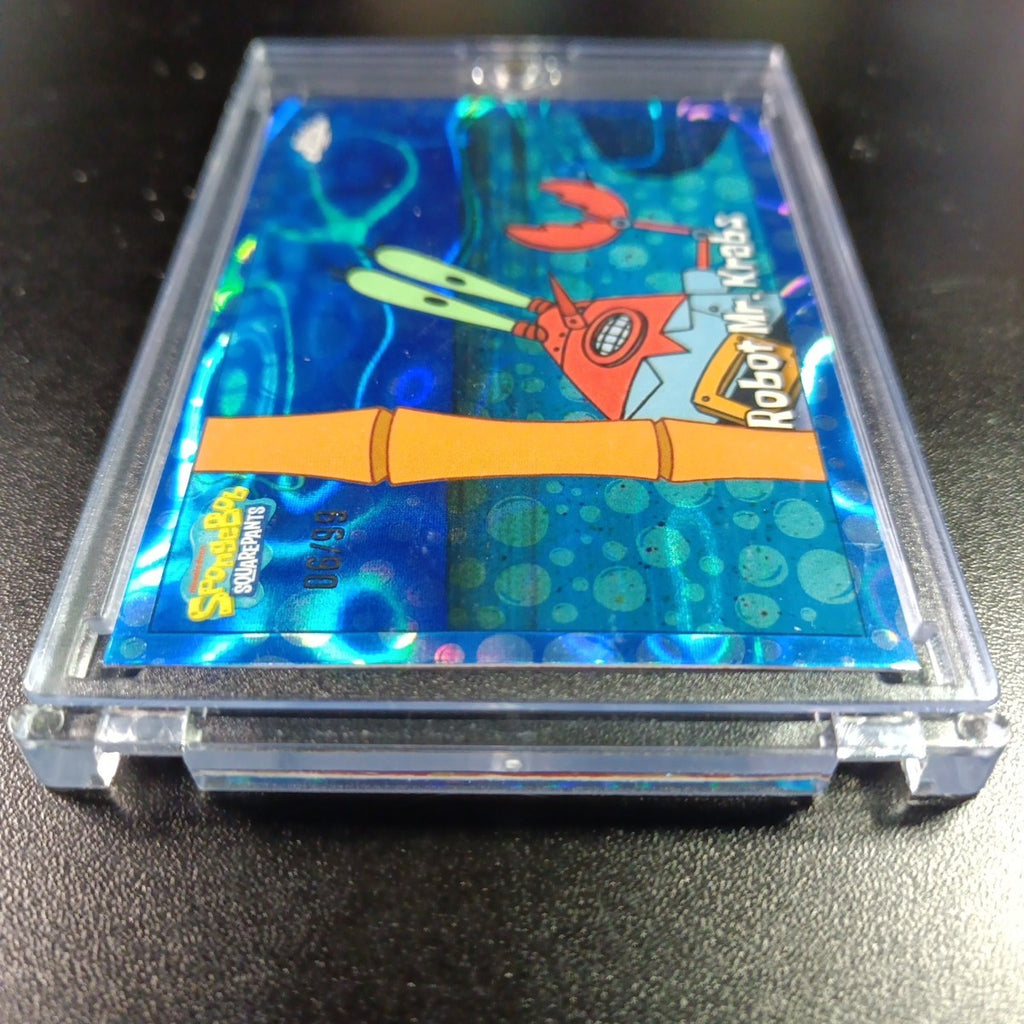 SpongeBob 6/99 Blue Bubblefractor Robot Mr. Krabs Bubble Card Topps Chrome /99
