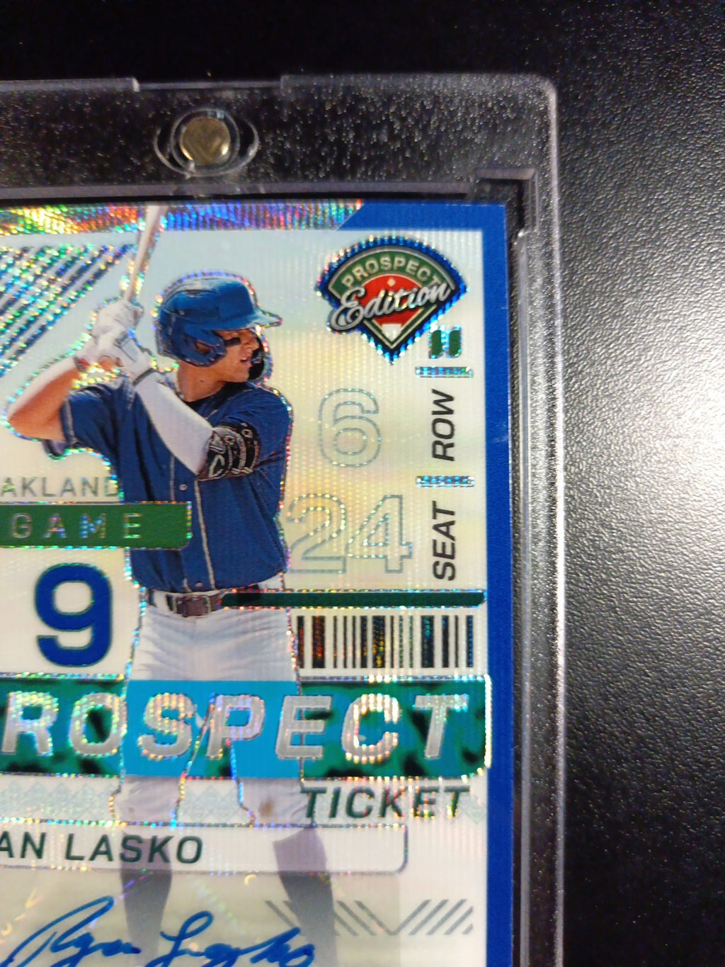 /75 Autograph Ryan Lasko Athletics Rookie Wave Prizm Baseball Card 