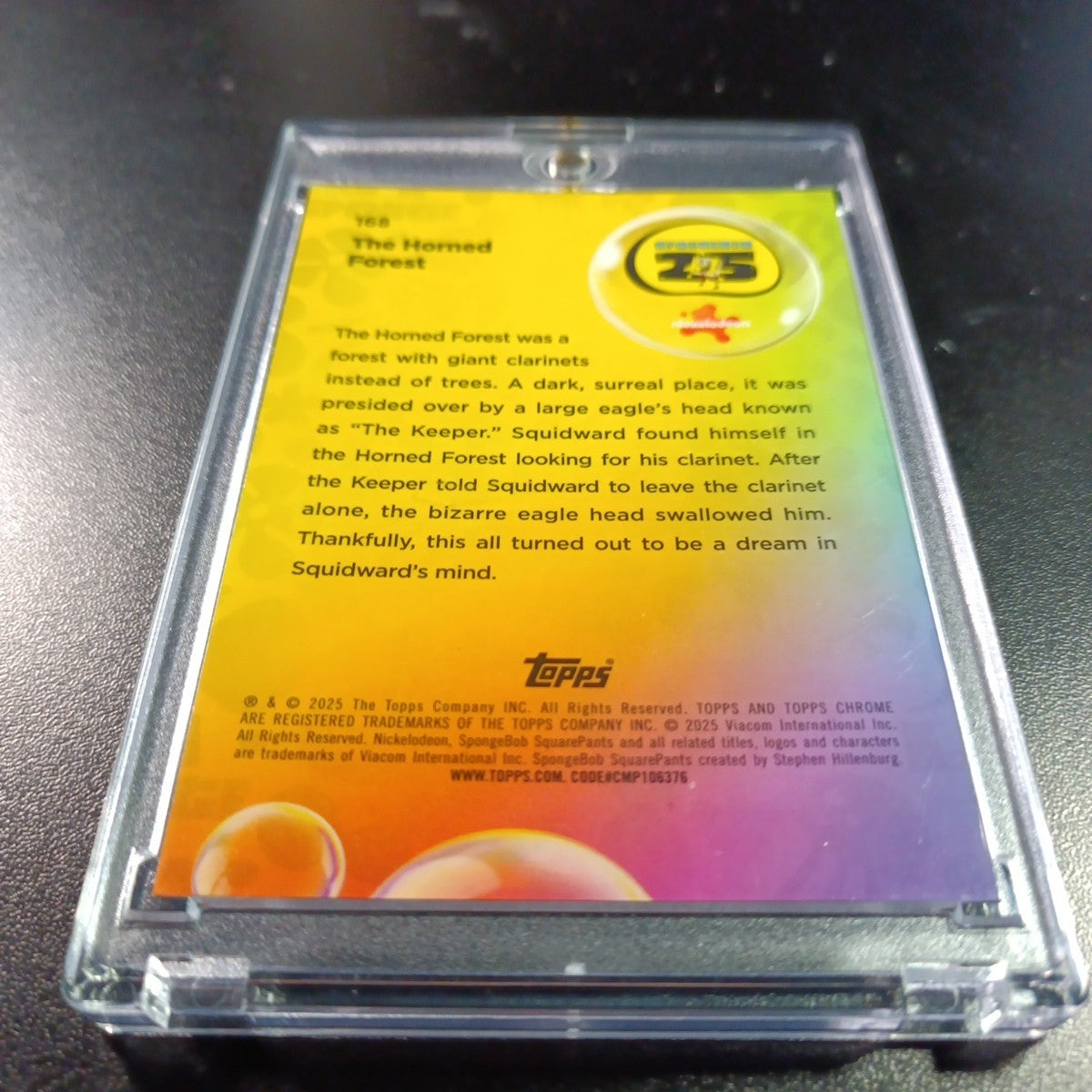 SpongeBob # 2/99 Blue Bubblefractor Wave The Horned Forest Card Topps Chrome /99