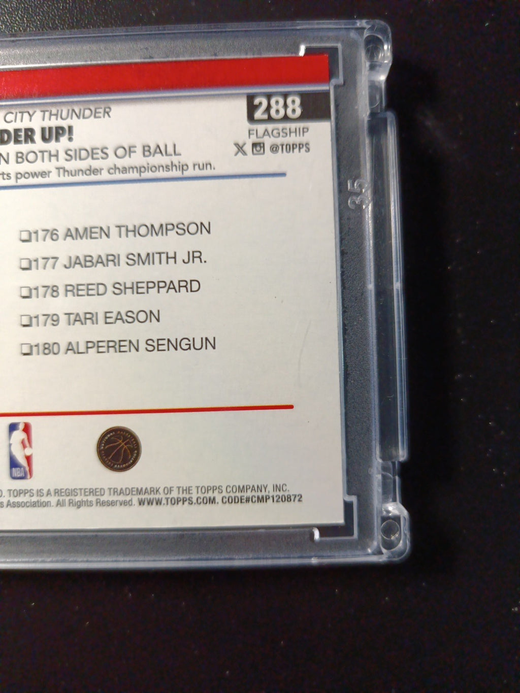 ERROR CARD 2025-26 Topps Basketball Card Shai Gilgeous Chet Holmgren OKC Thunder