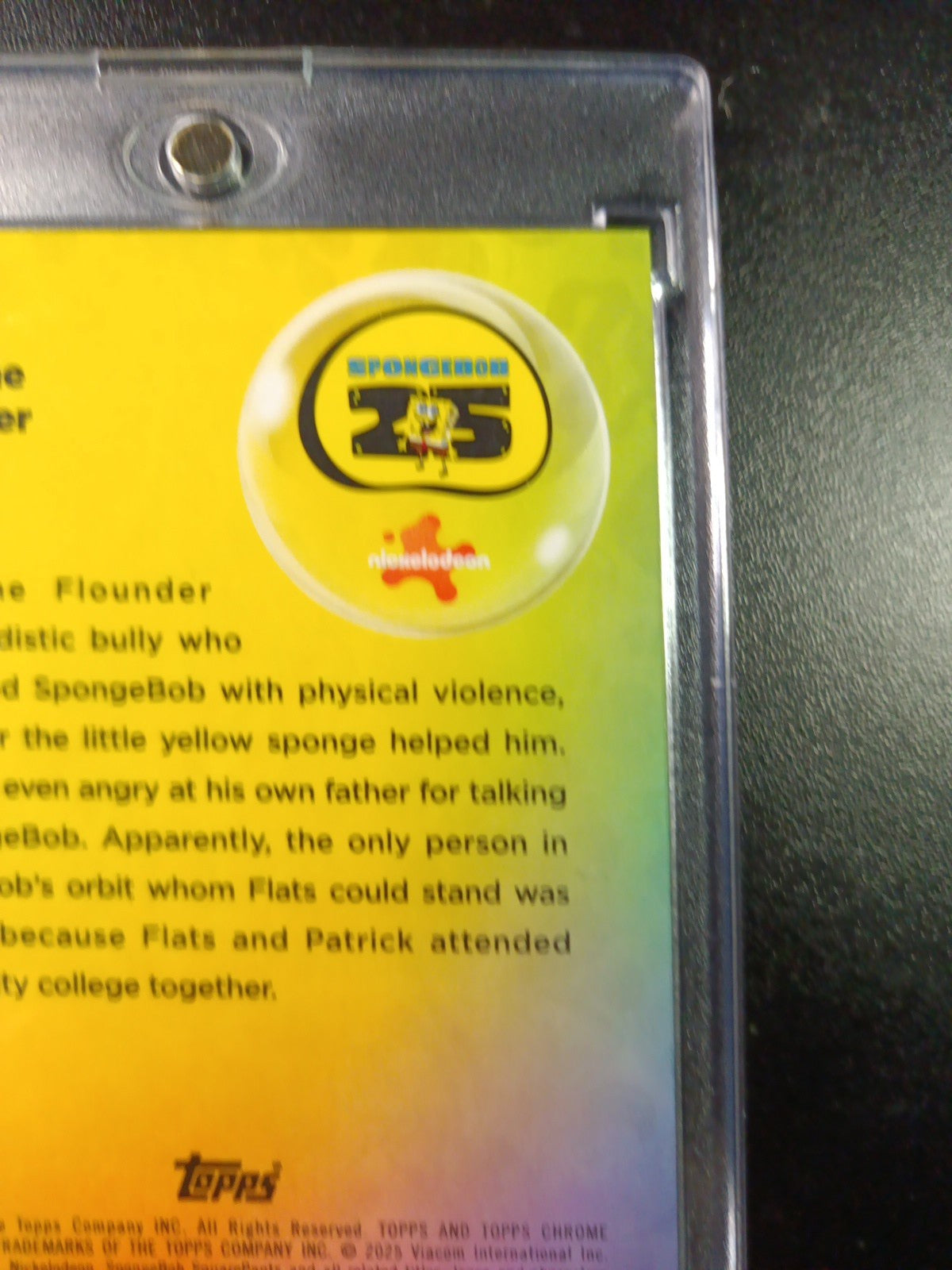 SpongeBob # 124/175 Silver Wave Refractor Flats The Flounder Card Topps /175