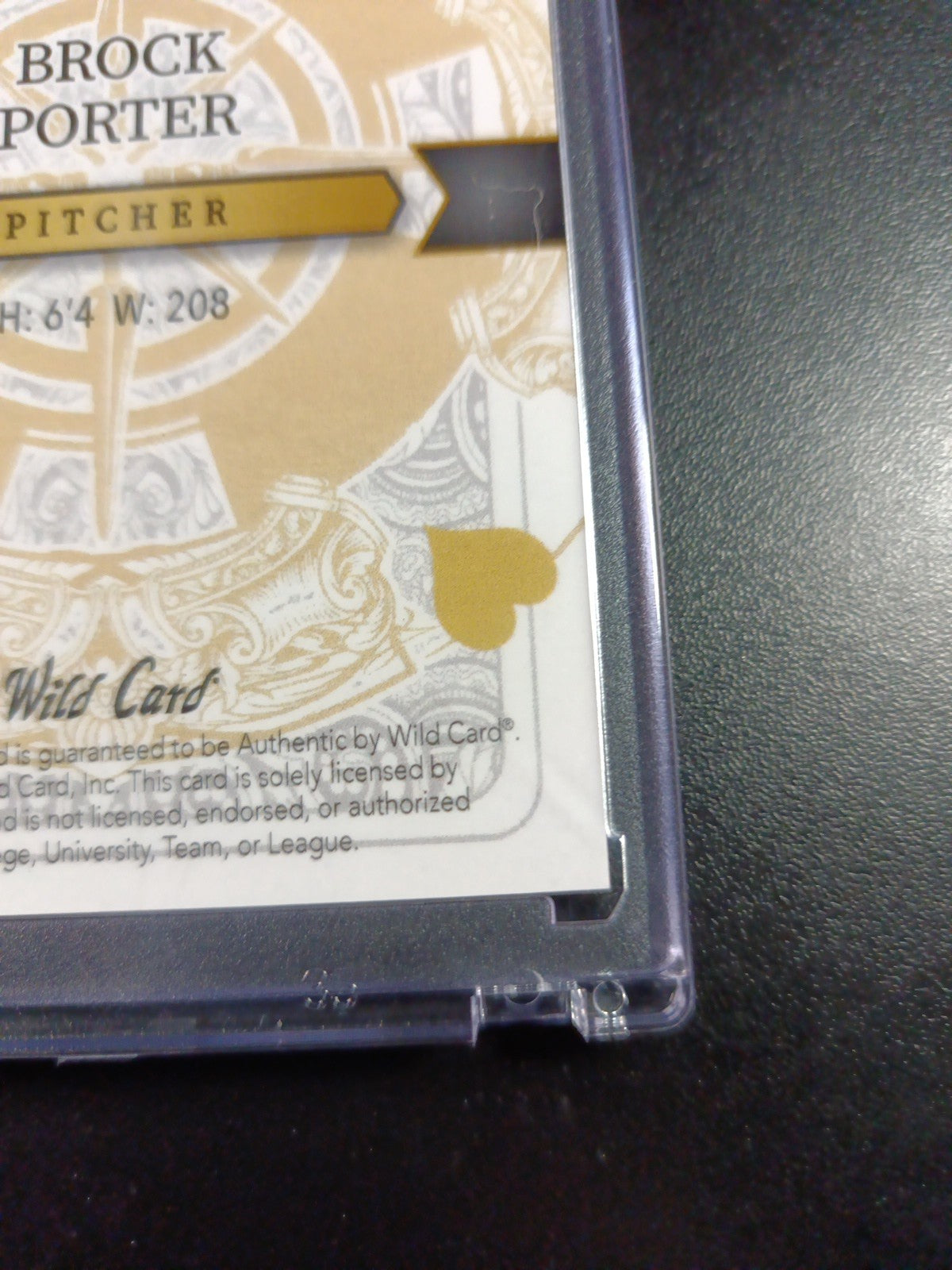 # 1/5 Autograph Brock Porter Gold Prizm Refractor Rookie Baseball Wild Card  MLB