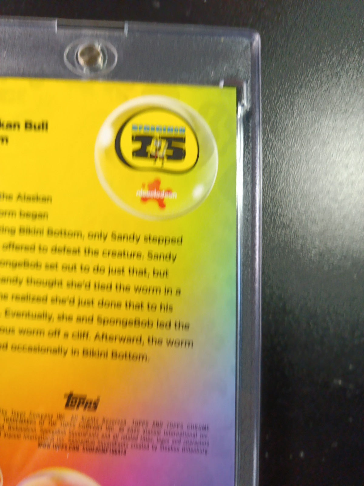 SpongeBob #1/25 Night Shift Manager Alaskan Bull Worm Cracked Ice Prizm Case Hit