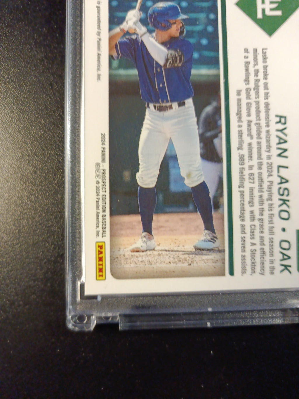 Autograph Ryan Lasko Athletics Rookie Baseball Card Panini Prospects 2024
