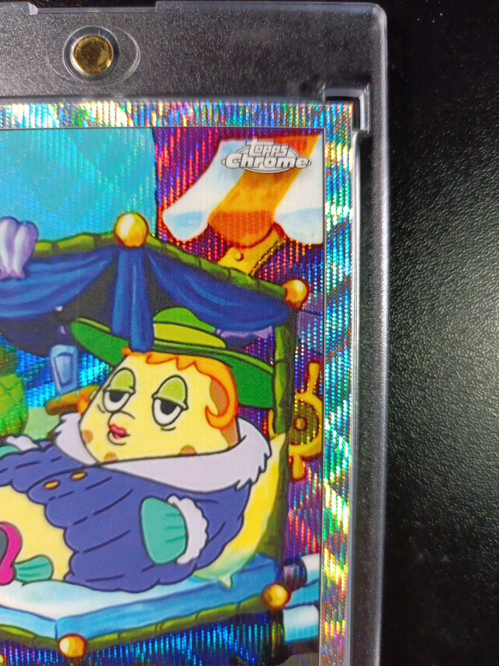 SpongeBob # 62/175 Silver Wave Refractor Mrs. Puff Relaxing Card Topps /175