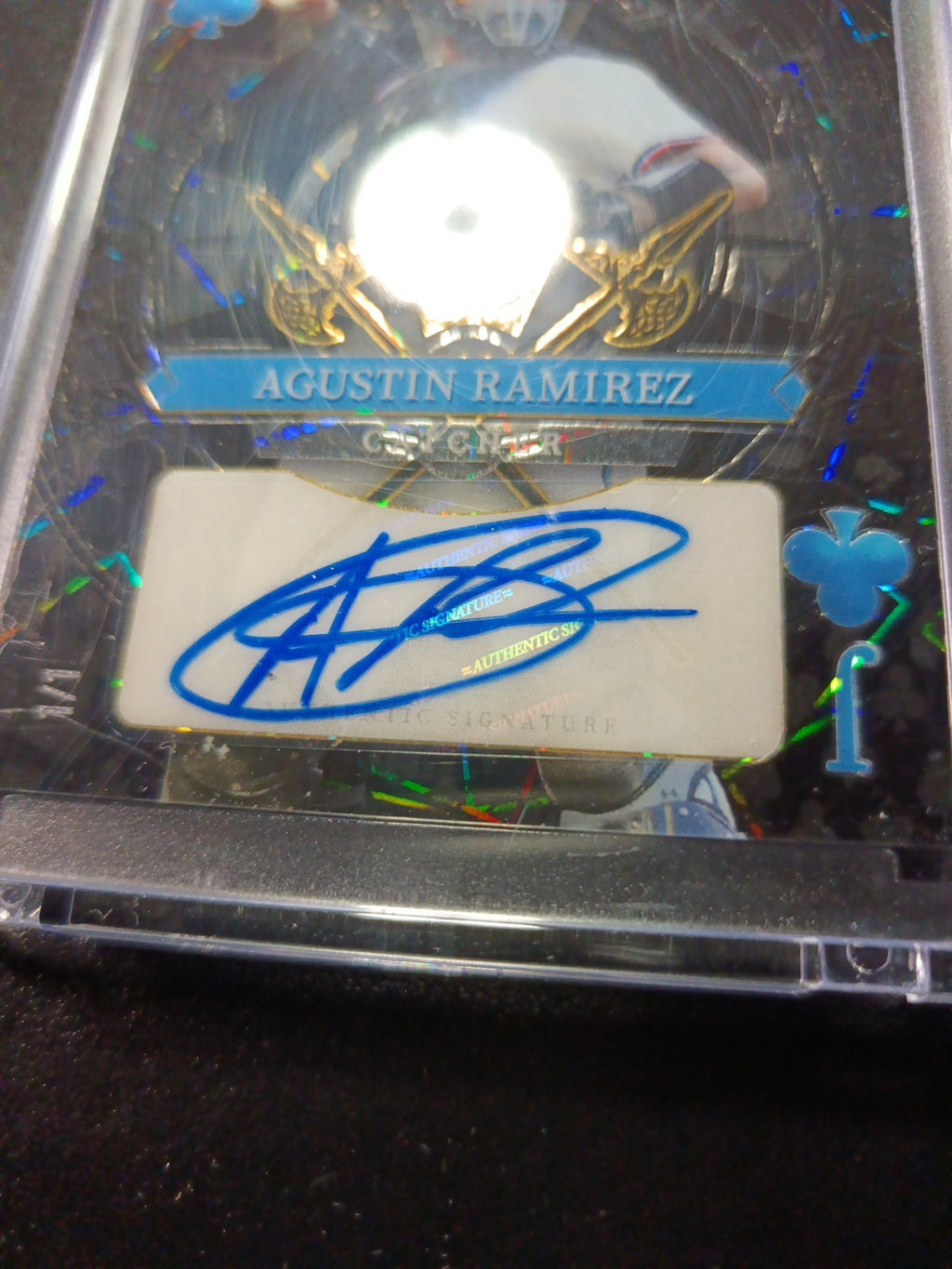 # 1/1 Autograph Agustin Ramirez Black Prizm Refractor Rookie Baseball Wild Card