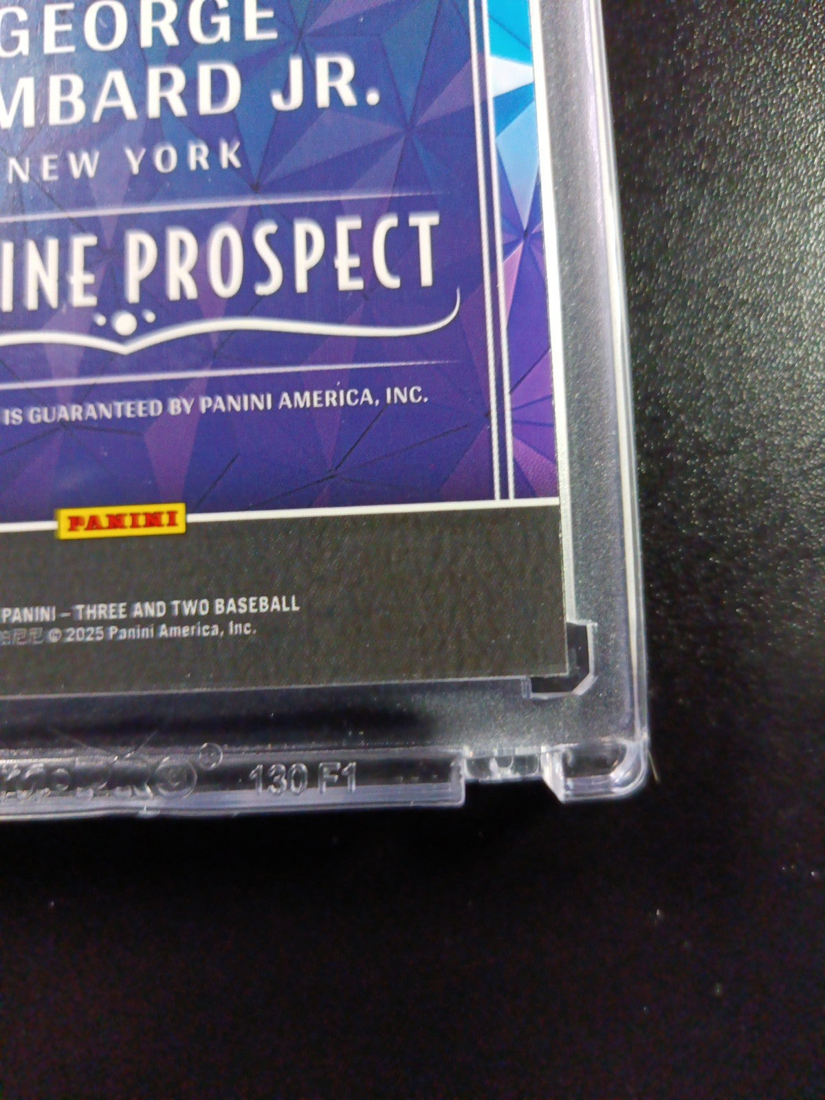 Autograph George Lombard Jr # 2/10 Gold Foil Panini W/ Case Yankees Rookie  /10