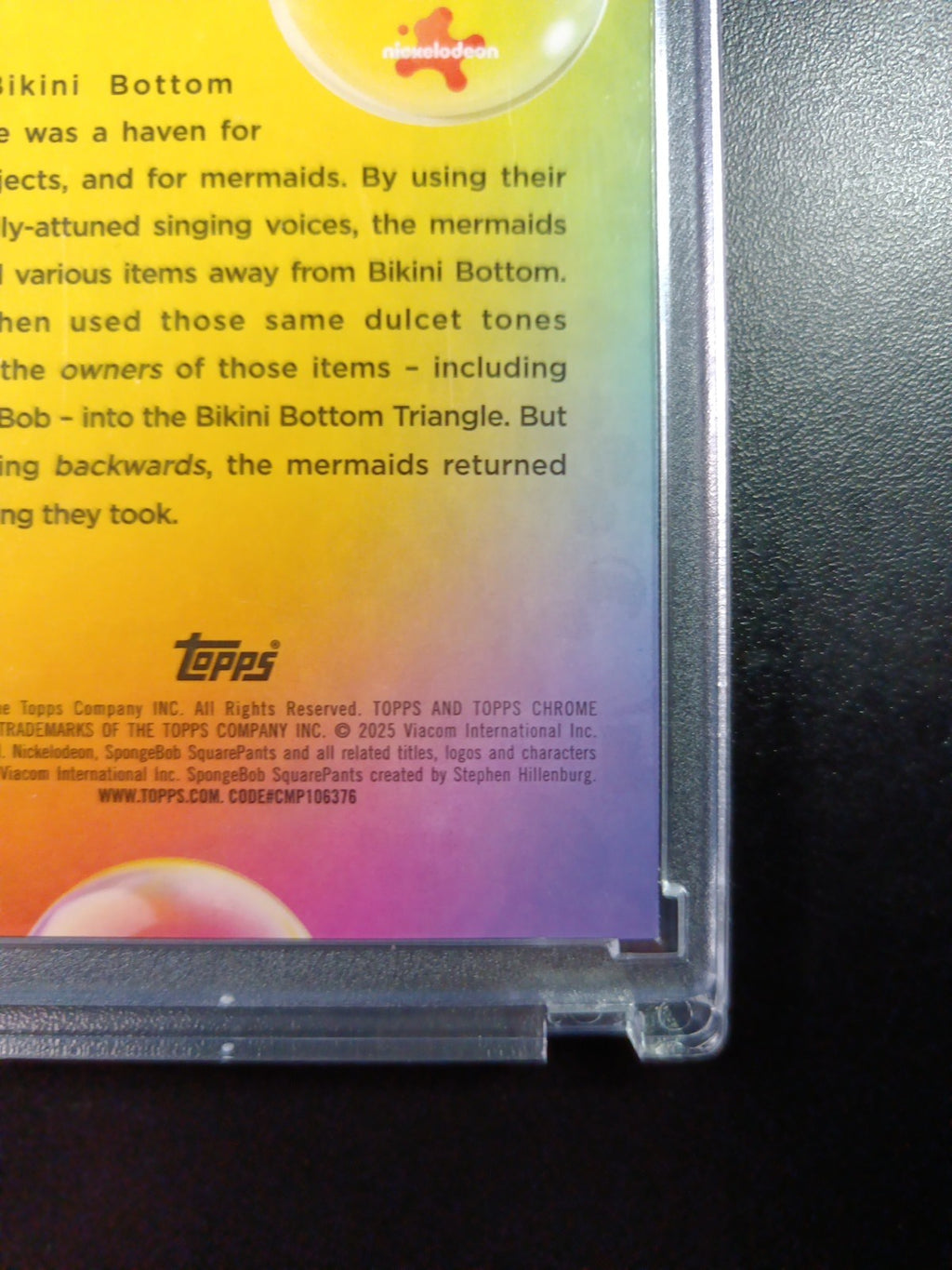 SpongeBob # 152/175 Silver Wave Refractor Bikini Bottom Triangle Card Topps /175