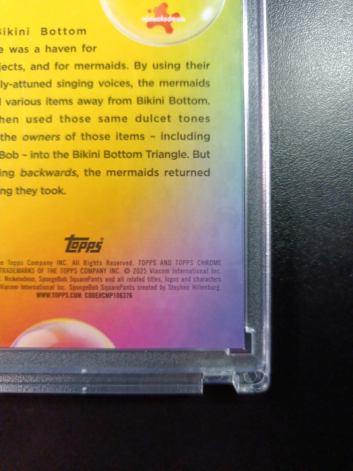 SpongeBob # 152/175 Silver Wave Refractor Bikini Bottom Triangle Card Topps /175