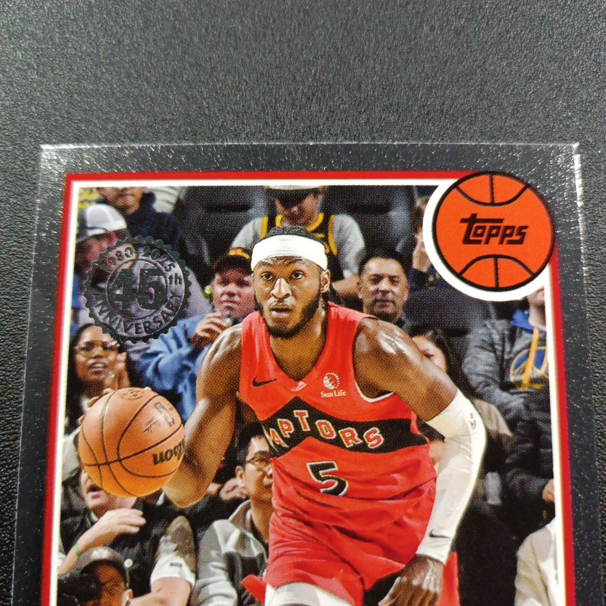 2025-26 Topps Basketball Card Immanuel Quickley Silver Foil 45th Anniversary