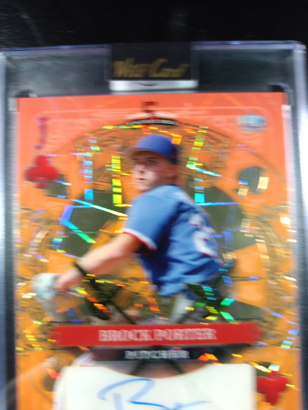 # 1/5 Autograph Brock Porter Gold Prizm Refractor Rookie Baseball Wild Card  MLB