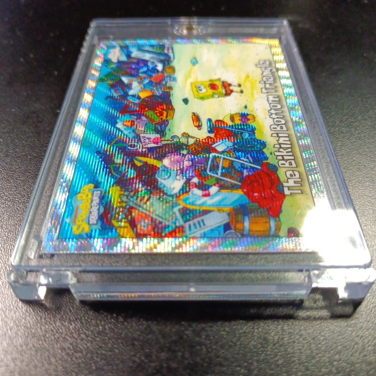 SpongeBob # 152/175 Silver Wave Refractor Bikini Bottom Triangle Card Topps /175