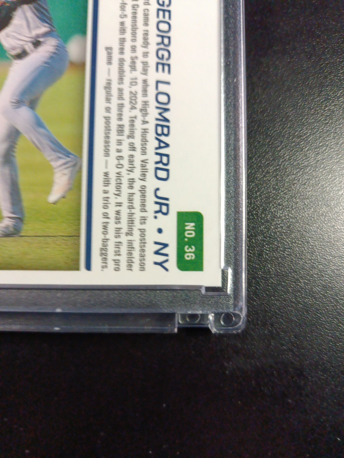 Yankees Rookie Autograph George Lombard Jr Prospect Glossy Baseball Card