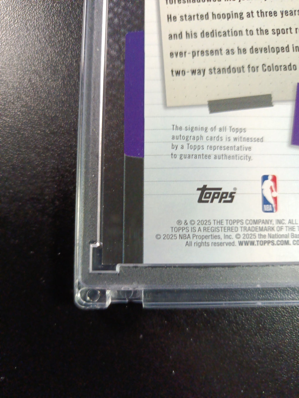 Rookie Autograph Nique Clifford New Applicant Card 2025-26 Topps Basketball NBA