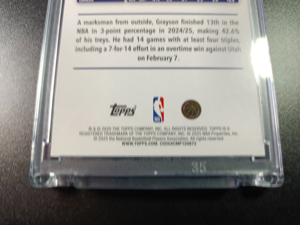 /99 Grayson Allen Season Tip Off Green Logofractor Card 2025-26 Topps Basketball