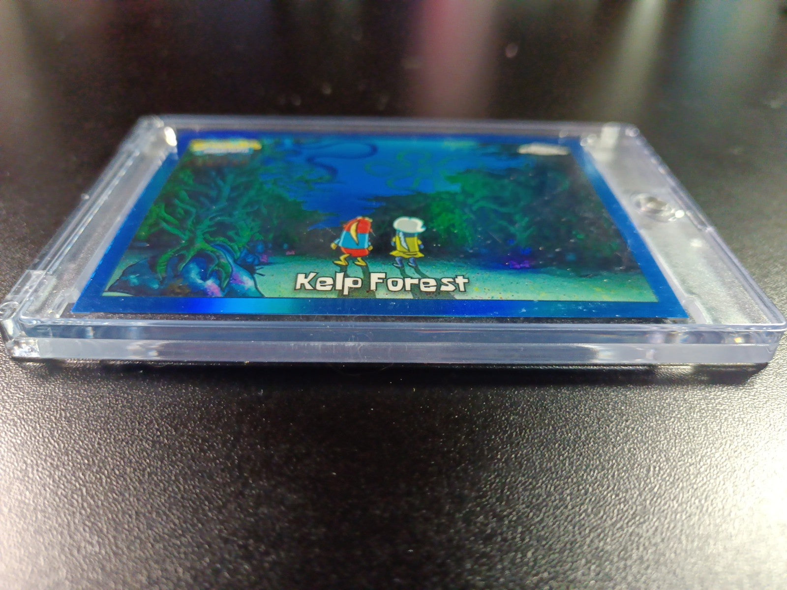 SpongeBob 44/150 Kelp Forest Bikini Bottom Blue Refractor Card Topps Chrome /150