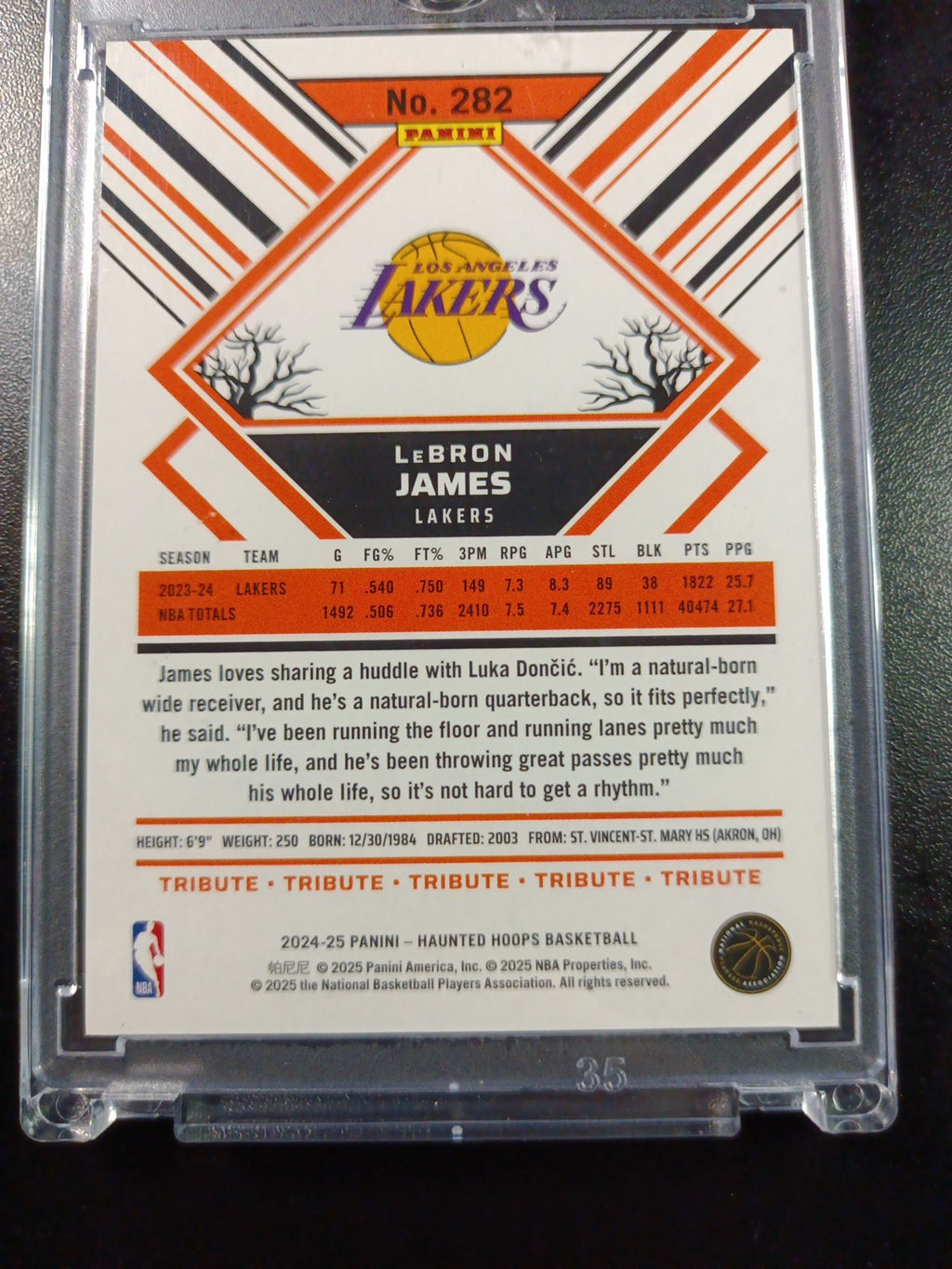 /399 LeBron James Green Bat Holo Haunted Hoops 2024-25 Basketball Card Lakers
