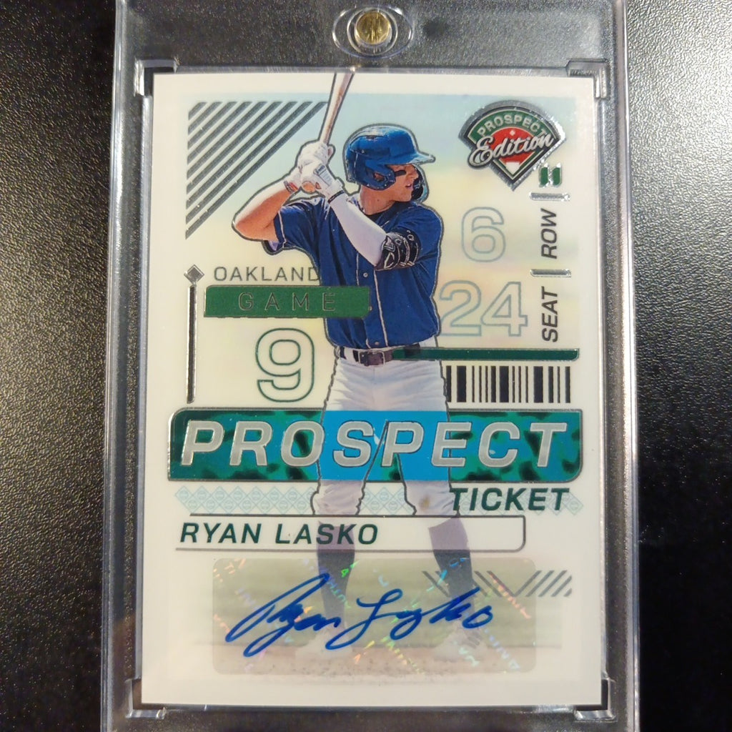 Autograph Ryan Lasko Athletics Rookie Baseball Card Panini Prospects 2024