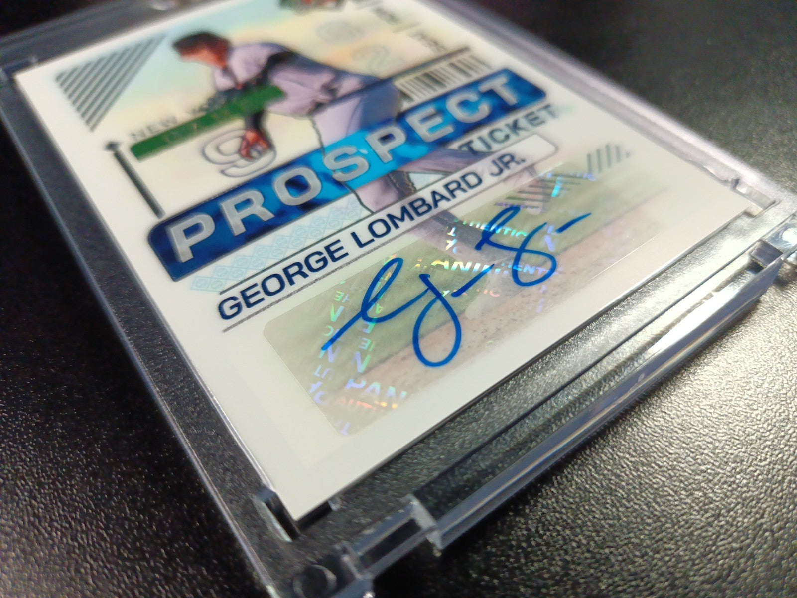 Yankees Rookie Autograph George Lombard Jr Prospect Glossy Baseball Card