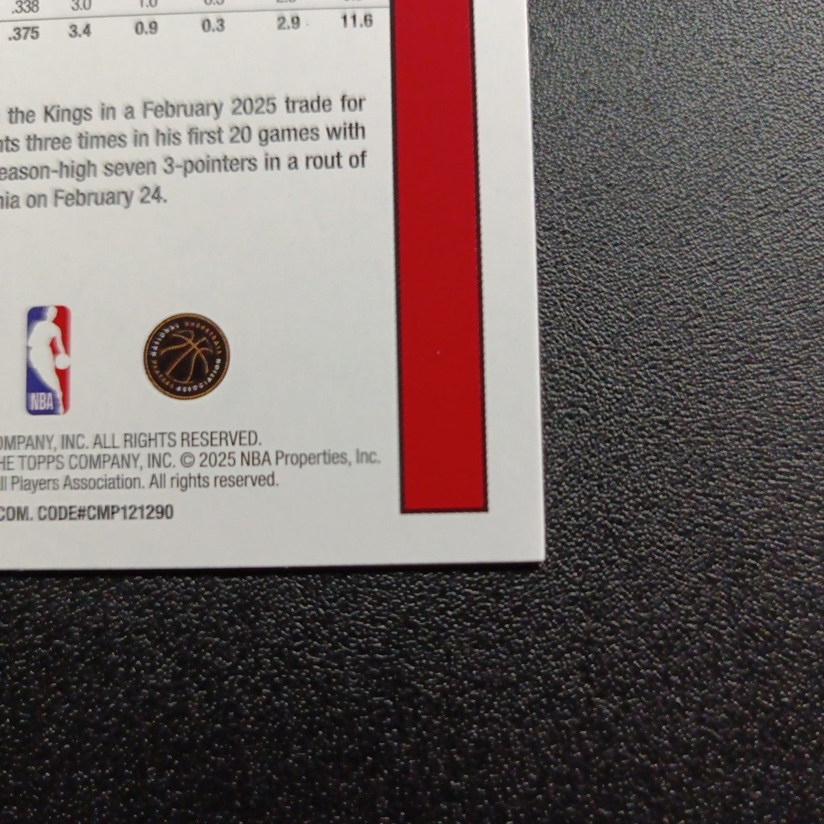 2025-26 Topps Basketball Card Kevin Huerter Silver Foil 45th Anniversary