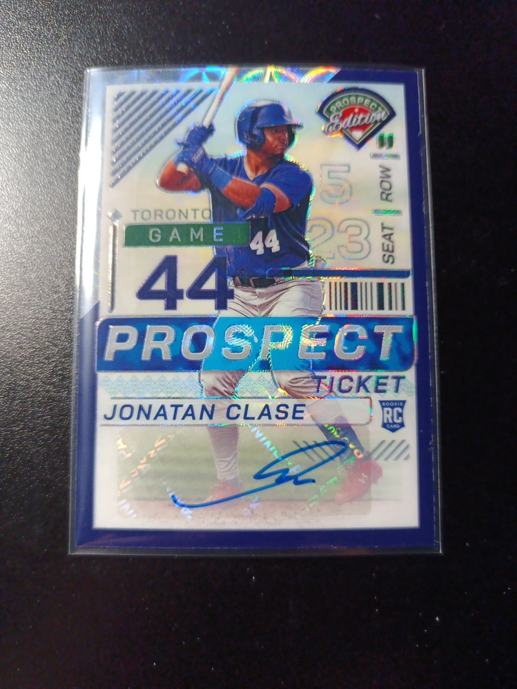 # /49 Book End Prizm Auto Jonatan Clase Panini Prospect Rookie Baseball Card