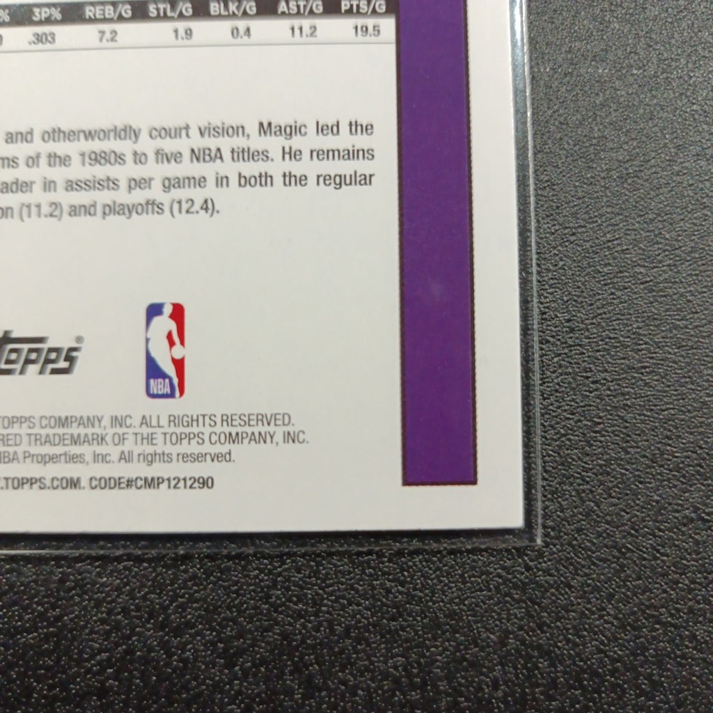 2025-26 Topps Basketball Card Magic Johnson Silver Foil 45th Anniversary